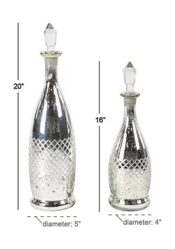 Best reviews of 😉 Glam Glass Decorative Jars - Set of 2 by Monroe Lane 🌟 -Monroe Lane Sales Belk 23996