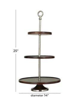 Deals ❤️ Modern Mango Wood Tiered Server by Monroe Lane 🛒 -Monroe Lane Sales Belk 24001