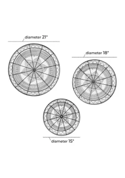 Best reviews of 🎁 Eclectic Metal Wall Decor - Set of 3 by Monroe Lane 💯 -Monroe Lane Sales Belk 24014