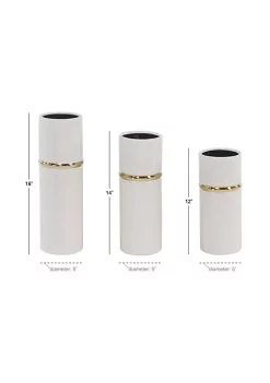 Deals 🛒 Glam Ceramic Vase - Set of 3 by Monroe Lane 🧨 -Monroe Lane Sales Belk 24034