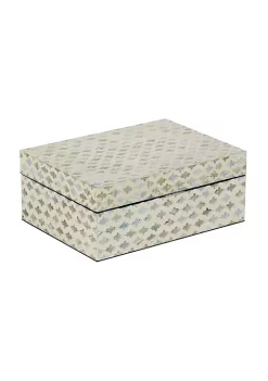 Discount 🛒 Coastal 👩 Mother of Pearl Box - Set of 2 by Monroe Lane 🌟 -Monroe Lane Sales Belk 24041
