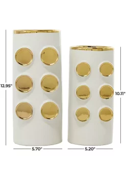 Flash Sale 😍 Contemporary Ceramic Vase - Set of 2 by Monroe Lane ⭐ -Monroe Lane Sales Belk 24046