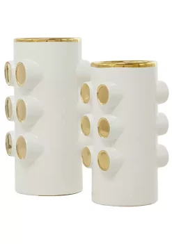 Flash Sale 😍 Contemporary Ceramic Vase - Set of 2 by Monroe Lane ⭐ -Monroe Lane Sales Belk 24047