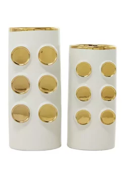 Flash Sale 😍 Contemporary Ceramic Vase - Set of 2 by Monroe Lane ⭐ -Monroe Lane Sales Belk 24048