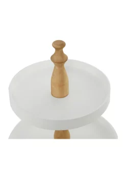 Best Sale 👍 Farmhouse Wood Tiered Server by Monroe Lane 🎉 -Monroe Lane Sales Belk 24064