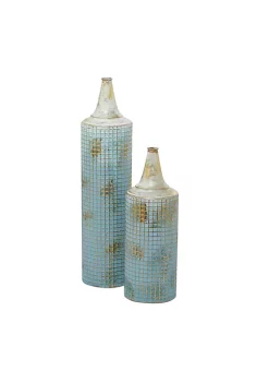 Cheap 👍 Rustic Metal Vase - Set of 2 by Monroe Lane 🛒 -Monroe Lane Sales Belk 24085