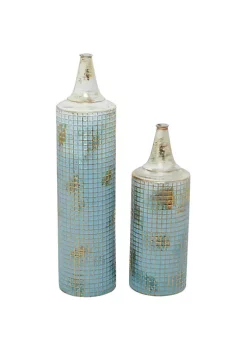 Cheap 👍 Rustic Metal Vase - Set of 2 by Monroe Lane 🛒 -Monroe Lane Sales Belk 24086