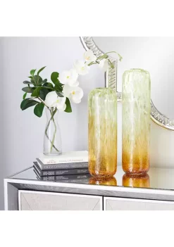 Outlet 😉 Contemporary Glass Vase - Set of 2 by Monroe Lane 🥰 -Monroe Lane Sales Belk 24098