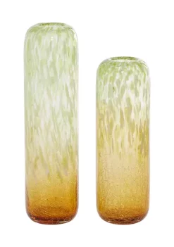 Outlet 😉 Contemporary Glass Vase - Set of 2 by Monroe Lane 🥰 -Monroe Lane Sales Belk 24100