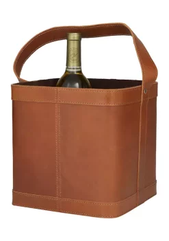 Cheapest 👏 Modern Leather Wine Holder by Monroe Lane 😉