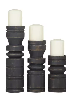 Top 10 โ Traditional Wood Candle Holder - Set of 3 by Monroe Lane ๐