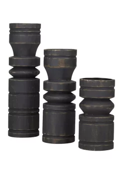 Top 10 ⌛ Traditional Wood Candle Holder - Set of 3 by Monroe Lane 🎁 -Monroe Lane Sales Belk 24129