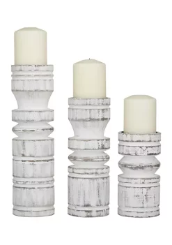 Top 10 ⌛ Traditional Wood Candle Holder - Set of 3 by Monroe Lane 🎁 -Monroe Lane Sales Belk 24130