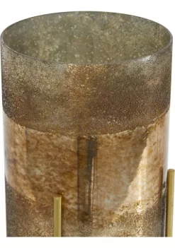 Wholesale 🎉 Contemporary Glass Hurricane Lamp - Set of 2 by Monroe Lane ✨ -Monroe Lane Sales Belk 24135