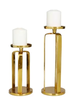 Deals 🔔 Modern Aluminum Candle Holder - Set of 2 by Monroe Lane ❤️ -Monroe Lane Sales Belk 24175