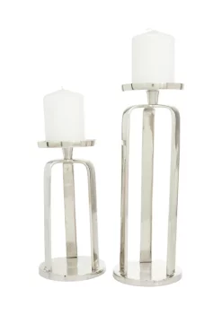 Deals 🔔 Modern Aluminum Candle Holder - Set of 2 by Monroe Lane ❤️ -Monroe Lane Sales Belk 24176