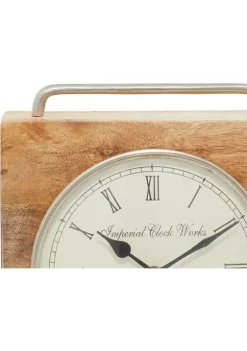 Top 10 👍 Farmhouse Mango Wood Clock by Monroe Lane ❤️ -Monroe Lane Sales Belk 24180