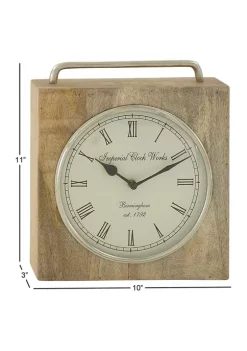 Top 10 👍 Farmhouse Mango Wood Clock by Monroe Lane ❤️ -Monroe Lane Sales Belk 24181
