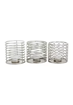 Promo ⌛ Glam Metal Candle Holder - Set of 3 by Monroe Lane 🧨