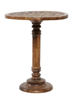 Hot Sale ❤️ Traditional Mango Wood Accent Table by Monroe Lane 😀 -Monroe Lane Sales Belk 2426