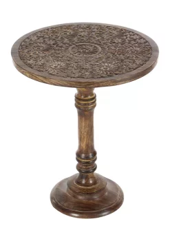 Hot Sale ❤️ Traditional Mango Wood Accent Table by Monroe Lane 😀 -Monroe Lane Sales Belk 2427