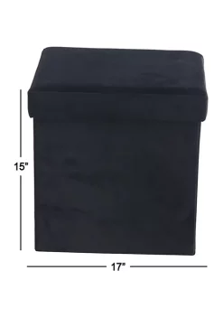 Best Sale ✔️ Modern Polyester Storage Stool by Monroe Lane 🥰 -Monroe Lane Sales Belk 24303