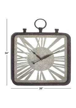 Best reviews of 🎁 Wood Industrial Wall Clock by Monroe Lane 👍 -Monroe Lane Sales Belk 2431