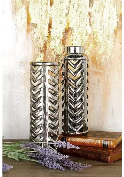 Discount 🌟 Glam Ceramic Vase - Set of 2 by Monroe Lane 👍 -Monroe Lane Sales Belk 24323