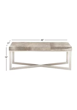 Discount 🌟 Contemporary Stainless Steel Bench by Monroe Lane 🛒 -Monroe Lane Sales Belk 24368