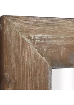 Hot Sale 🤩 Rustic Wood Wall Mirror by Monroe Lane 😍 -Monroe Lane Sales Belk 24385