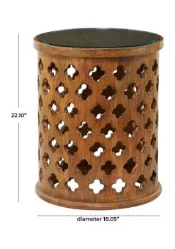 Discount 👍 Rustic Wood Accent Table by Monroe Lane ✨ -Monroe Lane Sales Belk 24390