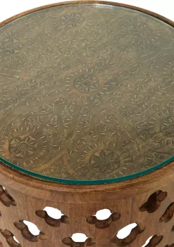 Discount 👍 Rustic Wood Accent Table by Monroe Lane ✨ -Monroe Lane Sales Belk 24391