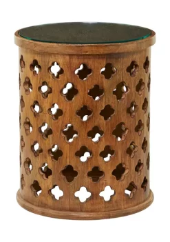 Discount 👍 Rustic Wood Accent Table by Monroe Lane ✨ -Monroe Lane Sales Belk 24393