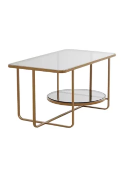Coupon 🤩 Contemporary Metal Coffee Table by Monroe Lane 👏 -Monroe Lane Sales Belk 24397