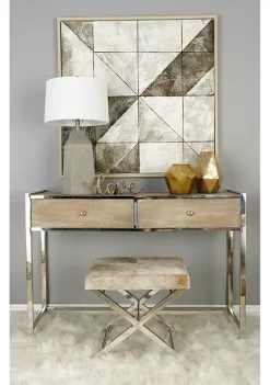 Promo 😀 Contemporary Stainless Steel Stool by Monroe Lane 🧨