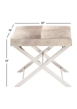 Promo 😀 Contemporary Stainless Steel Stool by Monroe Lane 🧨 -Monroe Lane Sales Belk 24403