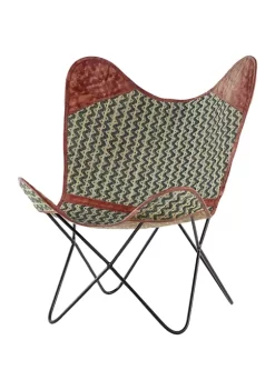 Outlet ๐ Rustic Canvas Butterfly Chair by Monroe Lane โ