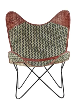 Outlet 😉 Rustic Canvas Butterfly Chair by Monroe Lane ⌛ -Monroe Lane Sales Belk 24428