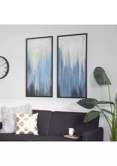 Wholesale ๐ Contemporary Canvas Framed Wall Art - Set of 2 by Monroe Lane ๐ 2 Wholesale ๐ Contemporary Canvas Framed Wall Art - Set of 2 by Monroe Lane ๐ - Image 2