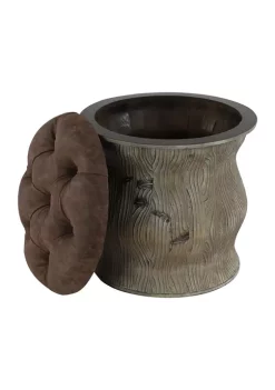 Outlet ⭐ Rustic Wood Storage Stool by Monroe Lane 💯 -Monroe Lane Sales Belk 24473