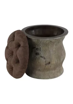 Outlet ⭐ Rustic Wood Storage Stool by Monroe Lane 💯 -Monroe Lane Sales Belk 24475