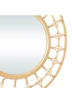 Hot Sale 🎉 Bohemian Bamboo Wall Mirror by Monroe Lane 🛒 -Monroe Lane Sales Belk 24531