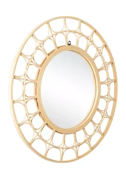 Hot Sale 🎉 Bohemian Bamboo Wall Mirror by Monroe Lane 🛒 -Monroe Lane Sales Belk 24533