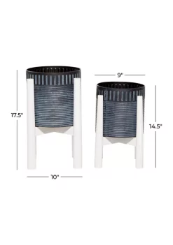 Best reviews of 😍 Modern Metal Planter - Set of 2 by Monroe Lane 🎁 -Monroe Lane Sales Belk 24559