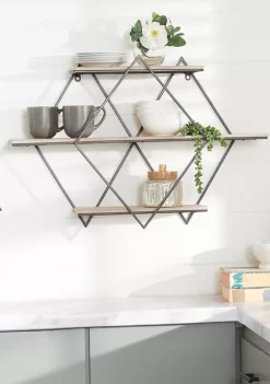 Promo 🛒 Contemporary Wood Wall Shelf by Monroe Lane 🧨 -Monroe Lane Sales Belk 24579