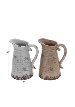 Cheap 🥰 Vintage Ceramic Vase - Set of 2 by Monroe Lane 😉 -Monroe Lane Sales Belk 2458