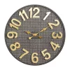 Outlet 🔔 Industrial Metal Wall Clock by Monroe Lane 😉