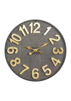 Outlet 🔔 Industrial Metal Wall Clock by Monroe Lane 😉 -Monroe Lane Sales Belk 24620