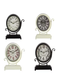 Outlet 😍 Vintage Metal Clock - Set of 4 by Monroe Lane 😍 -Monroe Lane Sales Belk 24632