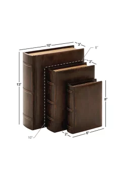 Wholesale 🧨 Traditional Wood Box - Set of 3 by Monroe Lane 🔔 -Monroe Lane Sales Belk 24672